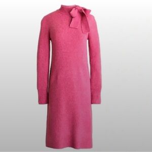NWT J.Crew Bow-neck sweater-dress in extra-soft yarn